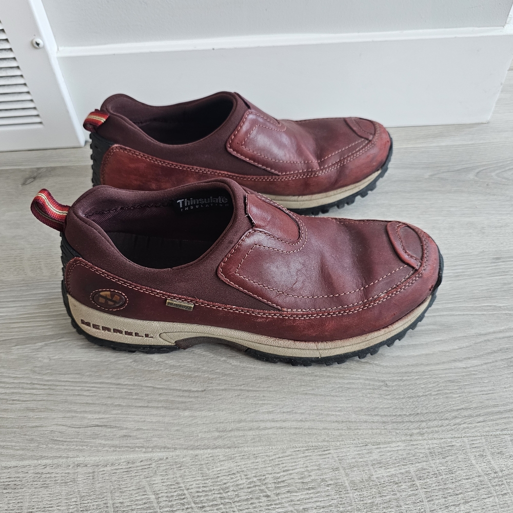 Merrell Burgundy Waterproof  Slip-On Shoes